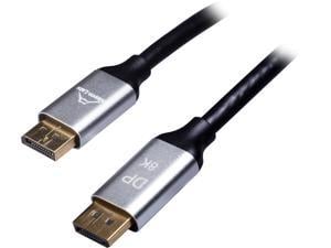 Nippon Labs DP-8K-6 Premium DisplayPort 1.4 Cable - 6ft. - VESA Certified - 8K@60Hz - HBR3 - HDR - DP to DP Monitor Cable - 8K Aluminum Housing, Braided Jacket DP Cable