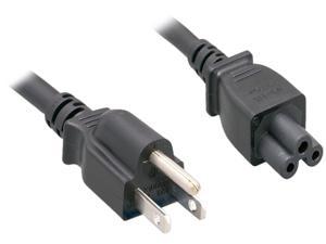 Nippon Labs 18 AWG 3 Prong US Notebook Power Cord NEMA 5-15P to C5, 3 ft. Black Power Cable