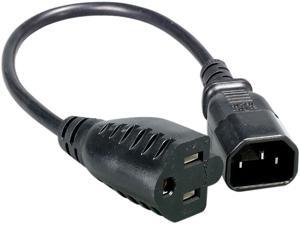 Nippon Labs 18 AWG AC Power Adapter Cord C14 to NEMA 5-15R, SVT 18AWG 10A 125V, 3 ft. NEMA5-15R/IEC320 C14, Black Power Adapter Nippon Labs 18 AWG AC Power Adapter Cord C14 to NEMA 5-15R, SVT 18AWG 10A 125V, 3 ft. NEMA5-15R/IEC320 C14, Black Power Adapter