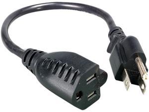 Nippon Labs 16 AWG Power Cord Extension, NEMA5-15P/5-15R, SJT 13A 125V, 25 ft. Black Power Cable