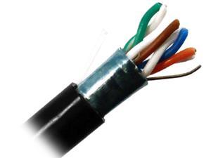 Nippon Labs CAT5E Outdoor Bulk Ethernet Cable, Direct Burial Shielded Solid Copper, 24 AWG, Shielded, (F/UTP), PE Outdoor Jacket, Drain Wire, 1000' Pull Box - Black 1000 ft. 80C5CMXE-432BK Nippon Labs CAT5E Outdoor Bulk Ethernet Cable, Direct Burial Shielded Solid Copper, 24 AWG, Shielded, (F/UTP), PE Outdoor Jacket, Drain Wire, 1000' Pull Box - Black 1000 ft. 80C5CMXE-432BK