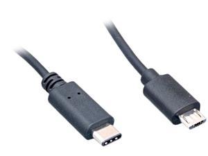 Nippon Labs 6 ft. USB 2.0 Type C Male to Micro B Male Cable, 480M, 3A , Black Color, 30C-10UC-2CM1-2