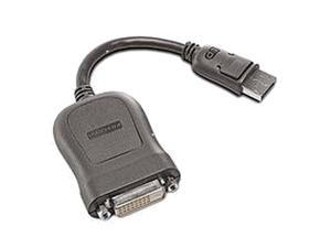 Lenovo 45J7915 7.87" Black DisplayPort to Single-Link DVI-D DisplayPort to Single-Link DVI-D Monitor Cable