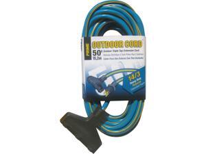 Prime Wire Model KC606730 50 ft. Triple-Tap Heavy Duty Outdoor Extension Cord, Blue