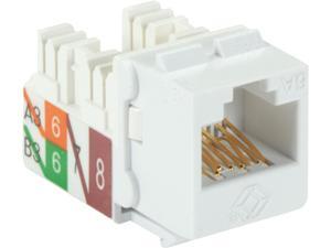 Black Box GigaTrue 2 CAT6A Keystone Jack - Unshielded, RJ45, White, Single Black Box GigaTrue 2 CAT6A Keystone Jack - Unshielded, RJ45, White, Single