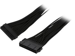 Phanteks PH-CB24P_BK 1.64 ft. (0.50m) 24 Pin M/B Premium Sleeved Extension cable