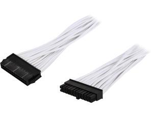 Phanteks PH-CB24P_WT 1.64 ft. (0.50m) 24 Pin M/B Premium Sleeved Extension cable Female to Male