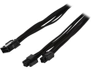 Phanteks PH-CB8P_BK 1.64 ft. (0.50m) 8 to 8 (4+4 )Pin M/B Premium Sleeved Extension cable