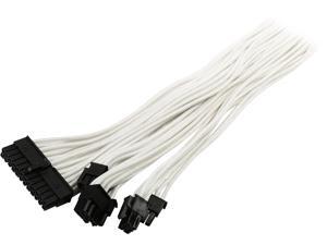 2 Cable Combs 8 Pin PCIE GPU Red Sleeved 45cm Power Supply Extension