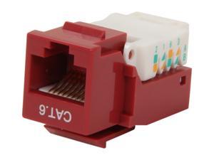 BYTECC RJ45TL-R Cat. 6 Tool Less Keystone Jack - Red BYTECC RJ45TL-R Cat. 6 Tool Less Keystone Jack - Red