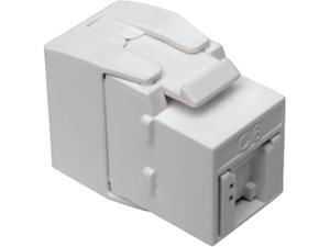 Tripp Lite N238-001-GY-TF Keystone Jack Cat6a/Cat6/Cat5e, White, TAA Tripp Lite N238-001-GY-TF Keystone Jack Cat6a/Cat6/Cat5e, White, TAA
