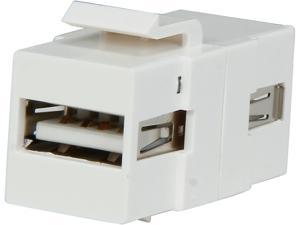 C2G 28748 Snap-In USB A/A Female Keystone Insert Module - White