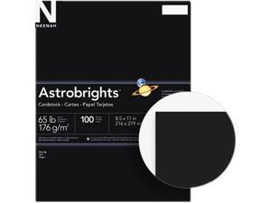Astrobrights Colored Card Stock 65 lb. 8-1/2 x 11 Eclipse Black 100 Sheets
