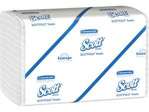 SCOTTFOLD Paper Towels 7 4/5 x 12 2/5 White 175 Towels/Pack 25 Packs/Carton