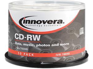 Cd-Rw Discs, Rewritable, 700Mb/80Min, 12X, Spindle, Silver, 50/Pack Cd-Rw Discs, Rewritable, 700Mb/80Min, 12X, Spindle, Silver, 50/Pack