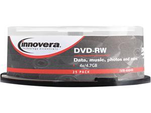 DVD-RW Discs, 4.7GB, 4x, Spindle, Silver, 25/Pack 46848 DVD-RW Discs, 4.7GB, 4x, Spindle, Silver, 25/Pack 46848