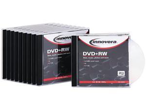 Dvd+Rw Discs, 4.7Gb, 4X, W/Slim Jewel Cases, Silver, 10/Pack Dvd+Rw Discs, 4.7Gb, 4X, W/Slim Jewel Cases, Silver, 10/Pack