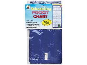 Scheduling Pocket Chart with 16 Cards, Guide, Hanging Grommets, 12 x 3 Scheduling Pocket Chart with 16 Cards, Guide, Hanging Grommets, 12 x 3