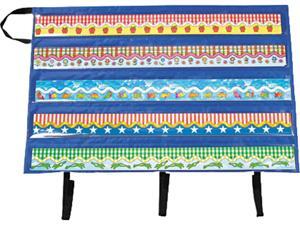 Border Storage Pocket Chart, Blue/Clear, 41" X 24 1/2" Border Storage Pocket Chart, Blue/Clear, 41" X 24 1/2"