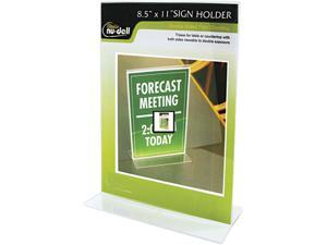 Clear Plastic Sign Holder, Stand-Up, 8 1/2 X 11 Clear Plastic Sign Holder, Stand-Up, 8 1/2 X 11