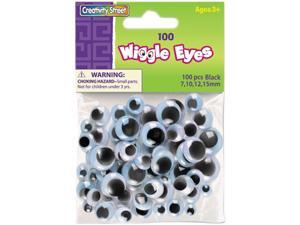 Wiggle Eyes Assortment, Assorted Sizes, Black, 100/Pack Wiggle Eyes Assortment, Assorted Sizes, Black, 100/Pack