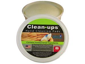 Clean-Ups Hand Cleaning Pads, Cloth, 3" dia., 60/Pack