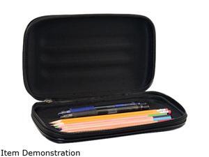 Large Soft-Sided Pencil Case, Fabric With Zipper Closure, Black Large Soft-Sided Pencil Case, Fabric With Zipper Closure, Black