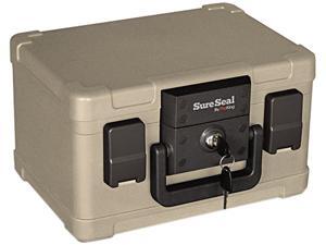 Fire King Fire and Waterproof Chest 0.15 cu ft 12.2w x 9.8d x 7.3h Taupe SS102 Fire King Fire and Waterproof Chest 0.15 cu ft 12.2w x 9.8d x 7.3h Taupe SS102