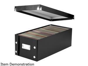 Media Storage Box, Holds 26 DVDs in Full-Size DVD Cases, Black SNS01524 Media Storage Box, Holds 26 DVDs in Full-Size DVD Cases, Black SNS01524