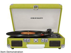 Crosley Cruiser Deluxe Portable Bluetooth Turntable, GREEN, CR8005D-GR Crosley Cruiser Deluxe Portable Bluetooth Turntable, GREEN, CR8005D-GR