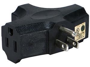 Black 3-Outlet 3-Prong AC Plug Black 3-Outlet 3-Prong AC Plug