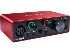 Focusrite Scarlett Solo 3rd Gen USB Audio Interface — High-Fidelity, Studio Quality Recording, Black/Red