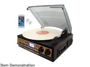 Boytone BT27GC Bluetooth Connection 3-speed Stereo Turntable 2 Built in Speaker, Black & Gold Boytone BT27GC Bluetooth Connection 3-speed Stereo Turntable 2 Built in Speaker, Black & Gold