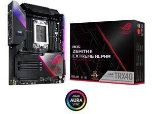 ASUS ROG Zenith II Extreme Alpha TRX40 Gaming AMD 3rd Gen Ryzen Threadripper sTRX4 EATX Motherboard with 16 Infineon Power Stages, PCIe 4.0, Wi-Fi 6 (802.11ax), 10Gbps Ethernet, 5 x M.2, 8 x SATA