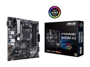 ASUS Prime B450M-A II AM4 AMD B450 SATA 6Gb/s USB 3.0 HDMI Micro ATX AMD Motherboard