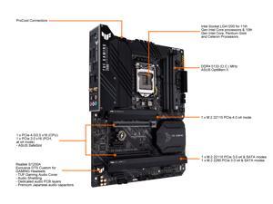 Asus Tuf Gaming Z590 Plus Wifi 6 Lga 10 Intel 11th 10th Gen Atx Gaming Motherboard Pcie 4 0 3 X M 2 Nvme Ssd 14 2 Power Stages Usb 3 2 Gen 1 Front Panel Type C 2 5gb Lan Thunderbolt 4 Support Aura Rgb Lighting Neweggbusiness