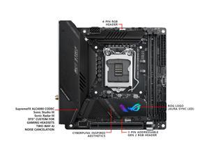ASUS ROG STRIX Z590-I GAMING WIFI LGA 1200 Intel Z590 SATA 6Gb/s Mini ITX Intel Motherboard