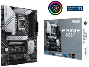 ASUS Prime Z690-P LGA 1700 Intel 12th Gen ATX Motherboard- PCIe 5.0, DDR5, 14+1 Power Stages, 3x M.2, 2.5Gb LAN, V-M.2 e-key, Front Panel USB 3.2 Gen 1 USB Type-C, Thunderbolt 4 Support, Arua Sync