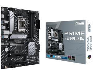 ASUS PRIME H670-PLUS D4 LGA 1700 (Intel 12th & 13th Gen) ATX Motherboard (PCIe 4.0, DDR4, 3xM.2 slots, 2.5Gb LAN, DP, HDMI, Aura Sync)
