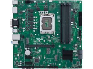 ASUS Pro B660M-C D4-CSM LGA 1700 (Intel 12th&13th Gen) Micro-ATX Commercial Motherboard (PCIe 4.0, DDR4, 2xM.2 slots, M.2 slot only (Key E), front USB 3.2 Gen 1 Type-C, TPM 2.0 IC onboard, Q-LED Core)