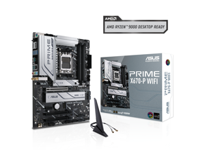 ASUS PRIME X670-P WIFI AMD X670 AM5 Ryzen Desktop 9000 8000 & 7000 ATX motherboard with three M.2 slots, DDR5, USB 3.2 Gen 2x2 Type-C, USB4 support, WiFi 6 and 2.5Gb Ethernet