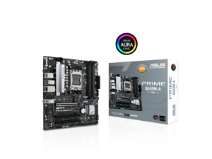 ASUS PRIME B650M-A-CSM Micro-ATX commercial motherboard, DDR5, PCIe 5.0 M.2 support, Realtek 2.5Gb Ethernet, DisplayPort, VGA, HDMI®, SATA 6 Gbps, USB 3.2 Gen 2 ports, front USB 3.2 Gen 1 Type-C.