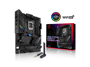 ASUS ROG Strix B760-F Gaming WiFi Intel B760(13th and 12th Gen) LGA 1700 ATX motherboard, 16 + 1 power stages, DDR5 up to 7800 MT/s, PCIe 5.0, three M.2 slots, WiFi 6E, USB 3.2 Gen 2x2 Type-C