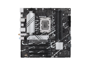 ASUS PRIME B760M-A AX D4 Intel B760 (LGA 1700)((13th and 12th Gen)  mATX motherboard, PCIe 4.0, two M.2 slots, Realtek 2.5Gb Ethernet, Wi-Fi 6, DisplayPort, Dual HDMI, SATA 6 Gbps, rear USB 3.2 Gen 2,