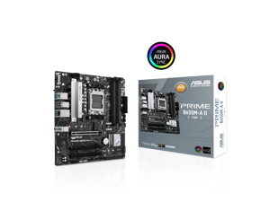 PRIME B650M-A II-CSM Micro-ATX commercial motherboard, DDR5 6400+OC, PCIe 5.0 M.2 support, Realtek 2.5Gb Ethernet, DisplayPort, VGA, HDMI, SATA 6 Gbps, USB 3.2 Gen 2 ports, front USB 3.2 Gen 1 Type-C
