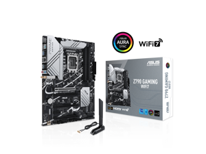 ASUS Z790 GAMING WIFI7 LGA 1700 ATX motherboard with PCIe 5.0, three M.2 slots, 14+1 DrMOS, DDR5, WIFI 7, Realtek 1Gb LAN, HDMI TM, USB 3.2 Gen 2x2 Type-C, front USB 3.2 Gen 1 Type-C, Thunderbolt USB4