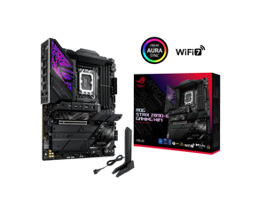 ASUS ROG STRIX Z890-E GAMING WIFI Intel® Z890 LGA 1851 ATX motherboard, Advanced AI PC-ready, 18+2+1+2 stages, DDR5, WiFi 7, 7x M.2, Thunderbolt™ 4, USB Type-C®, AI Overclocking, Cooling & Networking