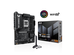 ASUS TUF GAMING B650E-E WIFI AMD AM5 B650 ATX motherboard, 8+2+1 80A DrMOS stage, DDR5, PCIe 5.0 Ready, 3x M.2, Wi-Fi 6E, 2.5 Gb LAN, DisplayPort, HDMI, USB 20Gbps Type-C, BIOS FlashBack, Aura Sync