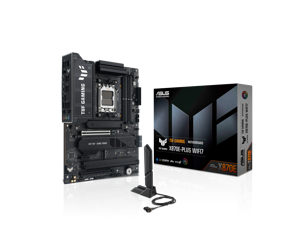 ASUS TUF GAMING X870E-PLUS WIFI7 AMD X870E ATX Motherboard with 16+2+1 80A Power Stages, DDR5 Support with AEMP, PCIe 5.0 x16 with PCIe Slot Q-Release Slim, Four M.2 Slots, WiFi 7 with ASUS WiFi Q-Ant
