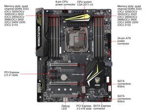 NeweggBusiness - MSI X99A WORKSTATION LGA 2011-v3 Intel X99